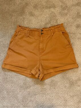 Universal Thread High-Waist Paperbag Shorts - Rust Orange